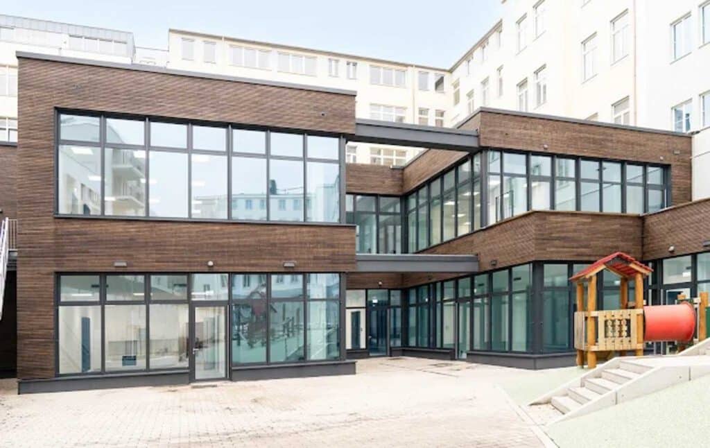 Bambusholzfassade in Bonn – Kita-Neubau mit Moso Bamboo Xtreme
